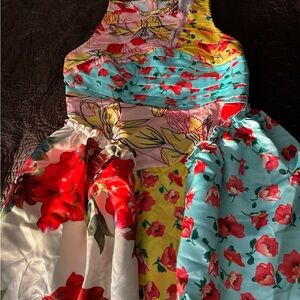 Vibrant Floral Sleeveless Dress